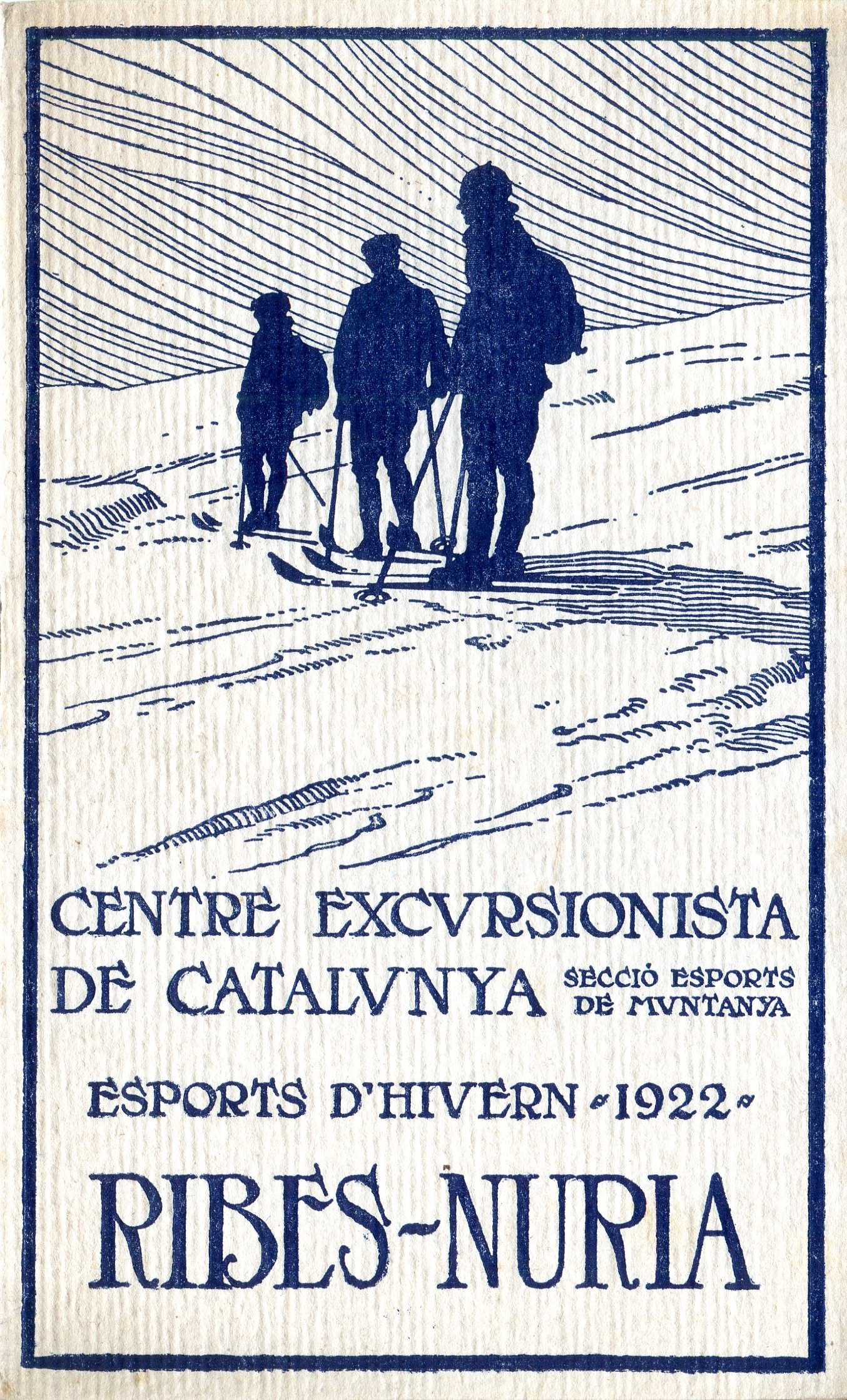 Concursos Internacionals d'Esport d'Hivern : Ribes - Núria : 2-5 de febrer de 1922 - Portada